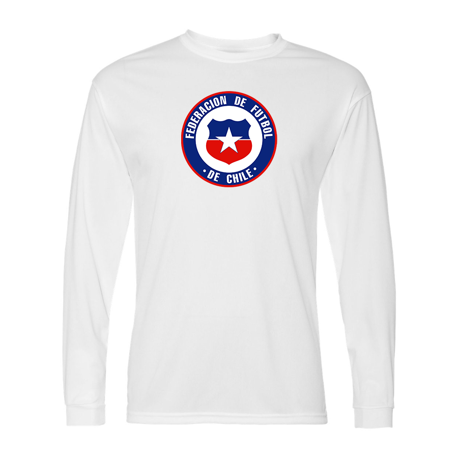 Men’s Chile National Soccer Team Performance Long Sleeve T-Shirt