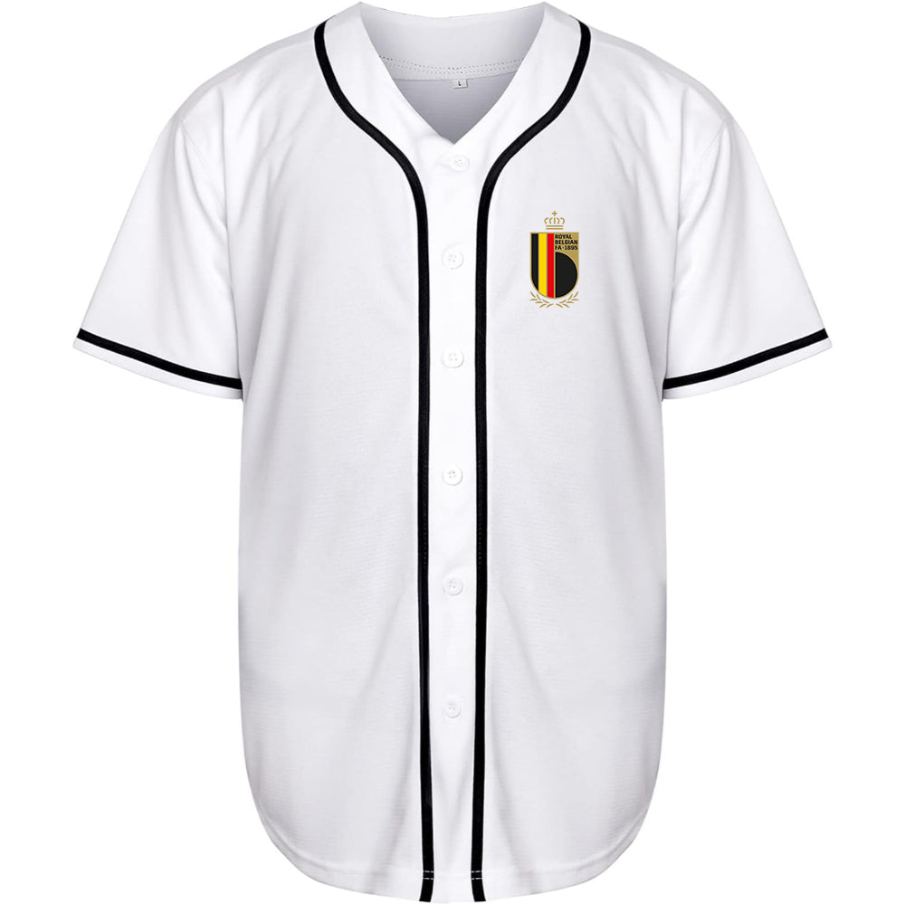 Men's Belgium National Soccer Team Baseball Jersey