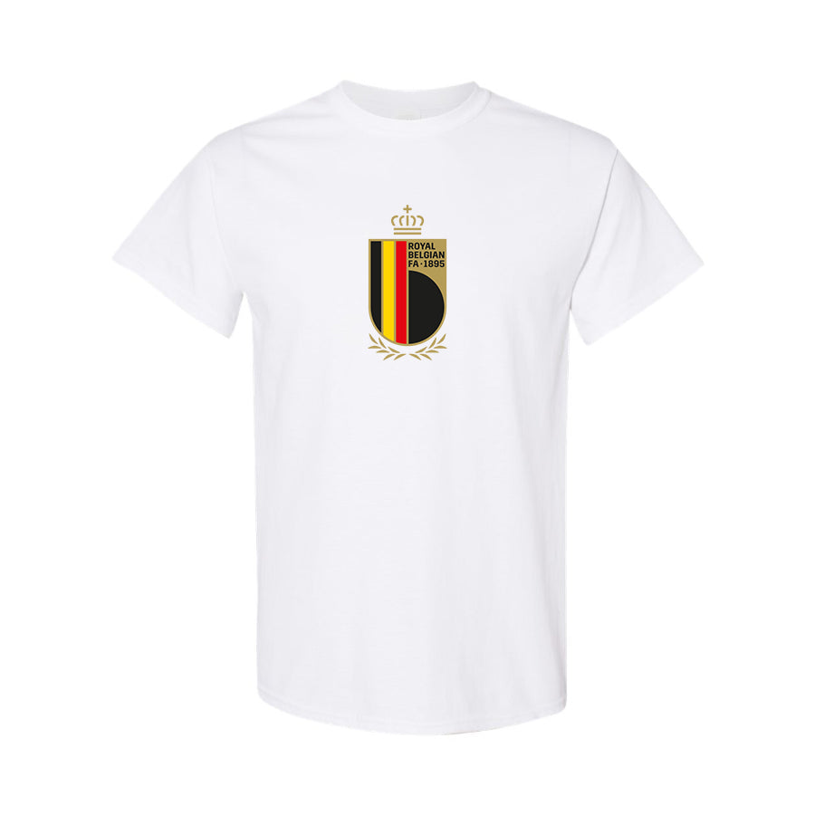 Youth Kids Belgium National Soccer Team Cotton T-Shirt