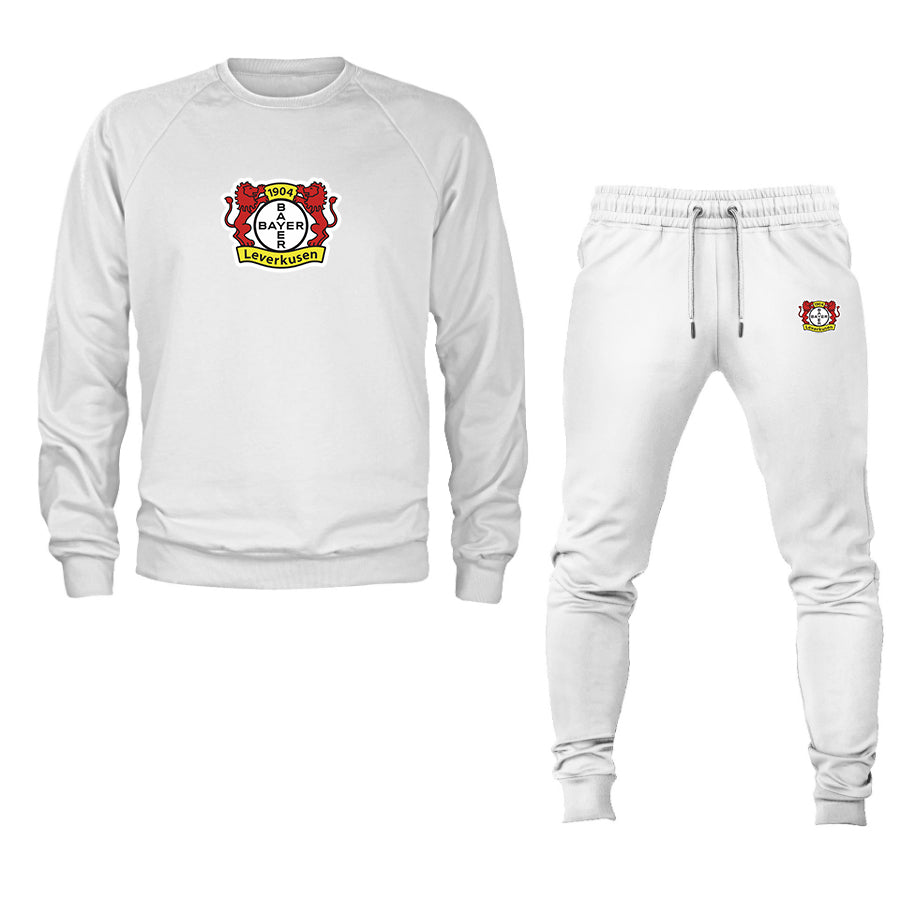 Men's Bayer Leverkusen FC Logo Crewneck Sweatshirt Joggers Suit