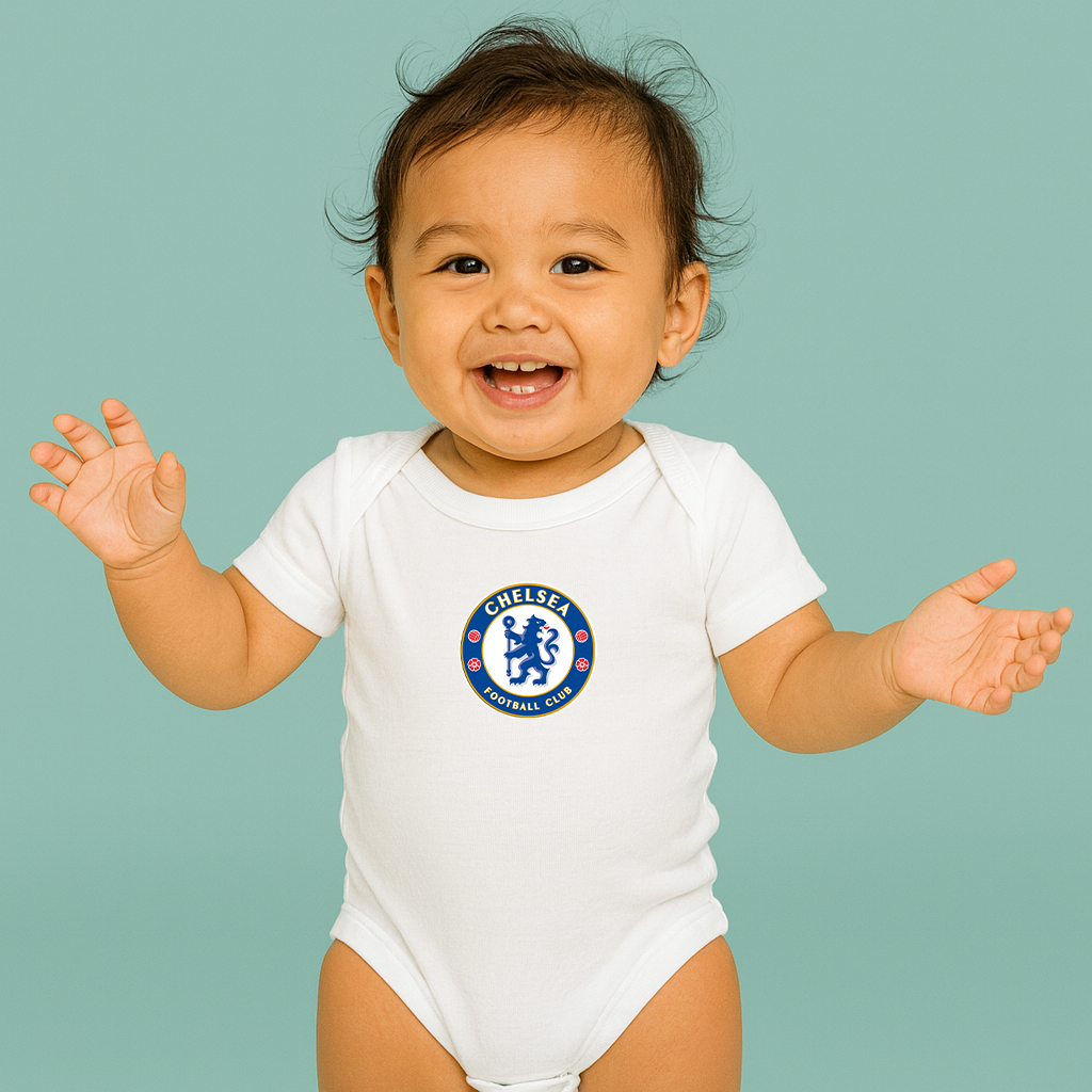 Baby Chelsea Soccer Romper Onesie