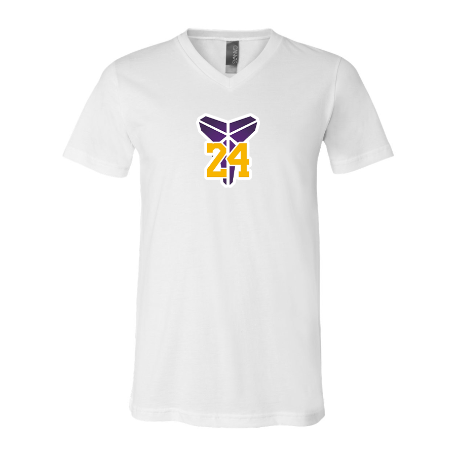 Men's  Kobe Bryant Mamba 24 - BELLA + CANVAS - Jersey V-Neck Tee - 3005