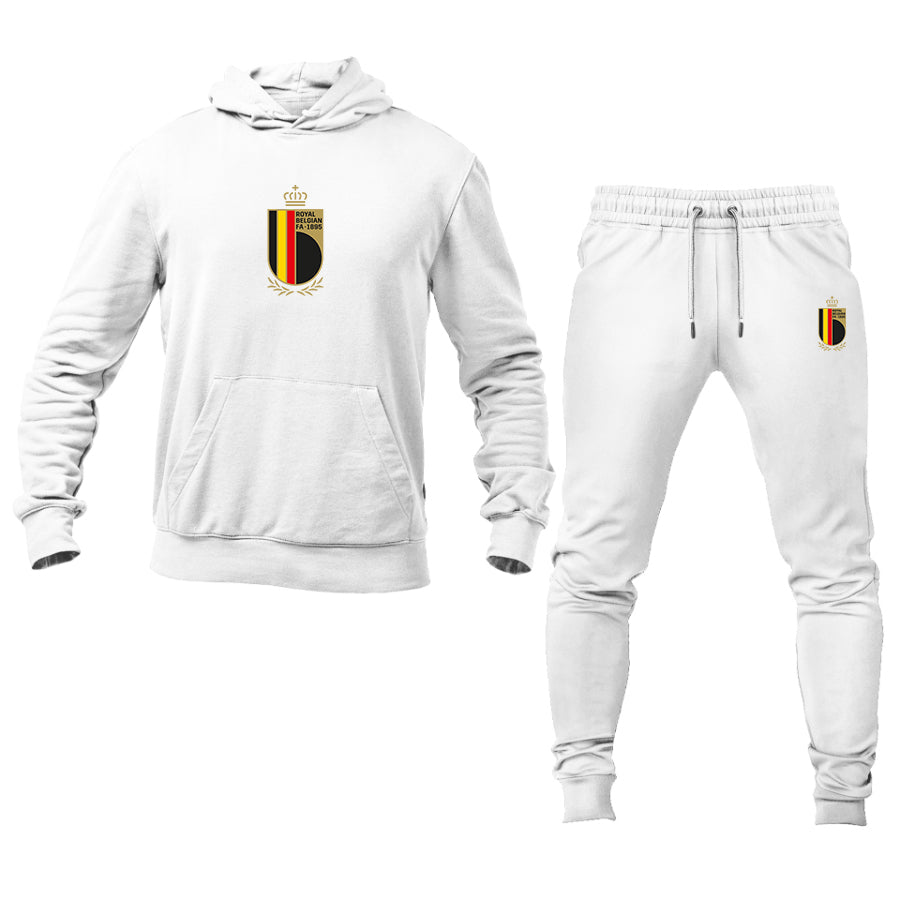 Men's Belgium National Soccer Team Logo Hoodie Joggers Set