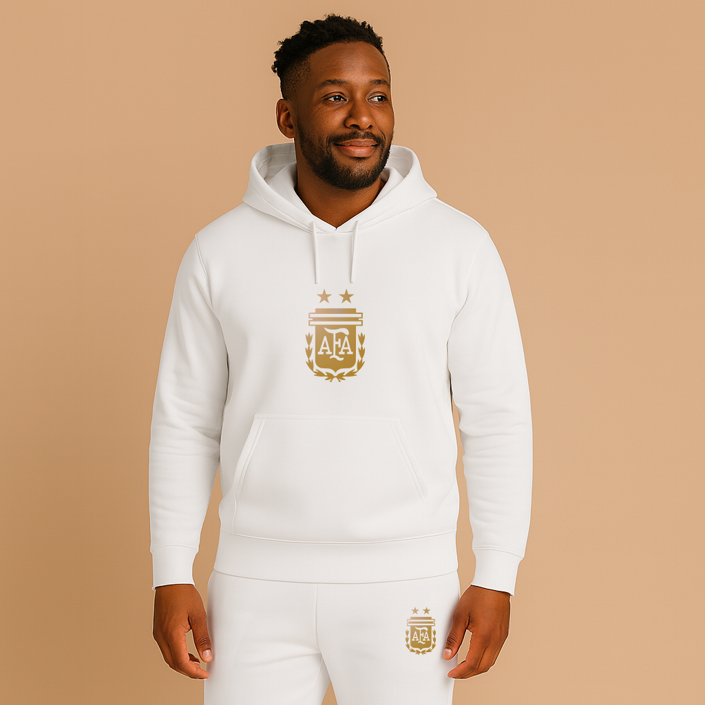 Men's Argentina Soccer Hoodie Joggers Set