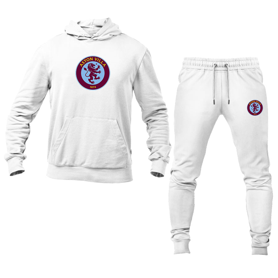 Men's Aston Villa FC Logo Hoodie Joggers Set