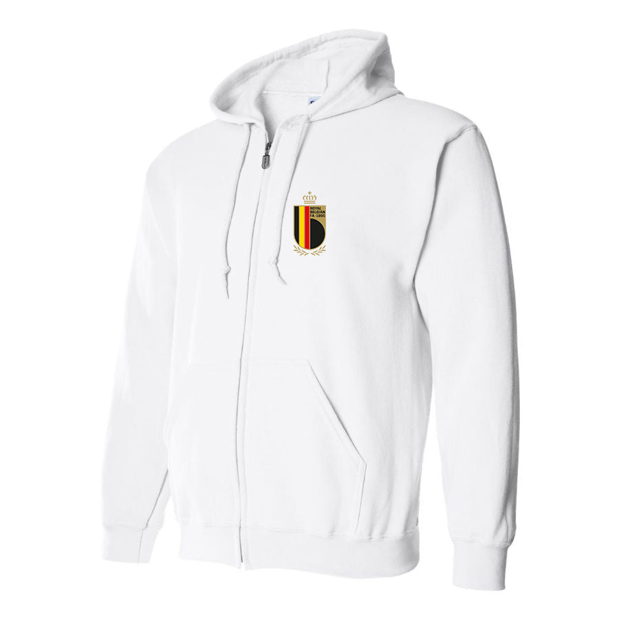 Men's Belgium National Soccer Team Zipper Hoodie