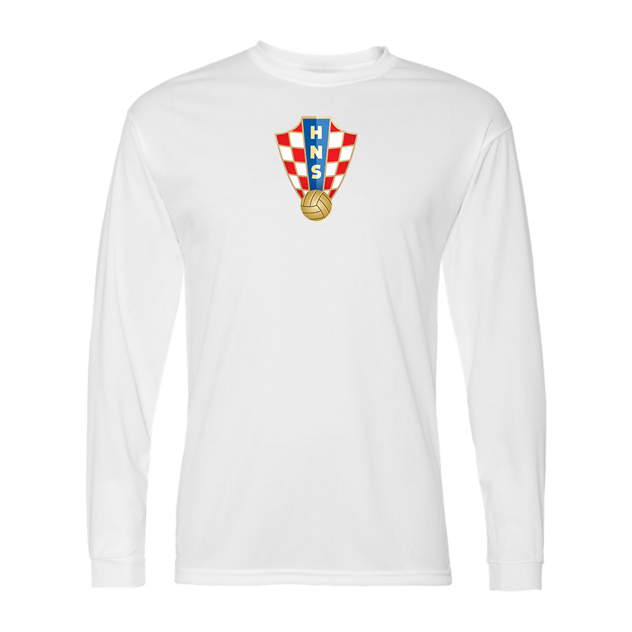 Men’s Croatia National Soccer Team Performance Long Sleeve T-Shirt