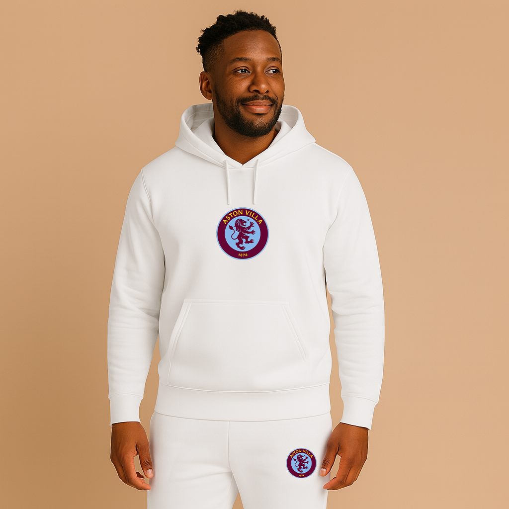 Men's Aston Villa FC Logo Hoodie Joggers Set