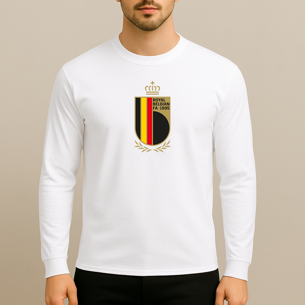 Men's Belgium National Soccer Team Long Sleeve T-Shirt