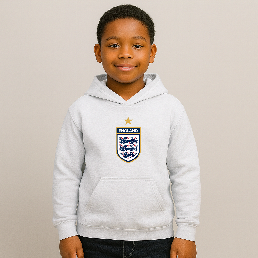 Youth Kids England National Soccer Team  Pullover Hoodie