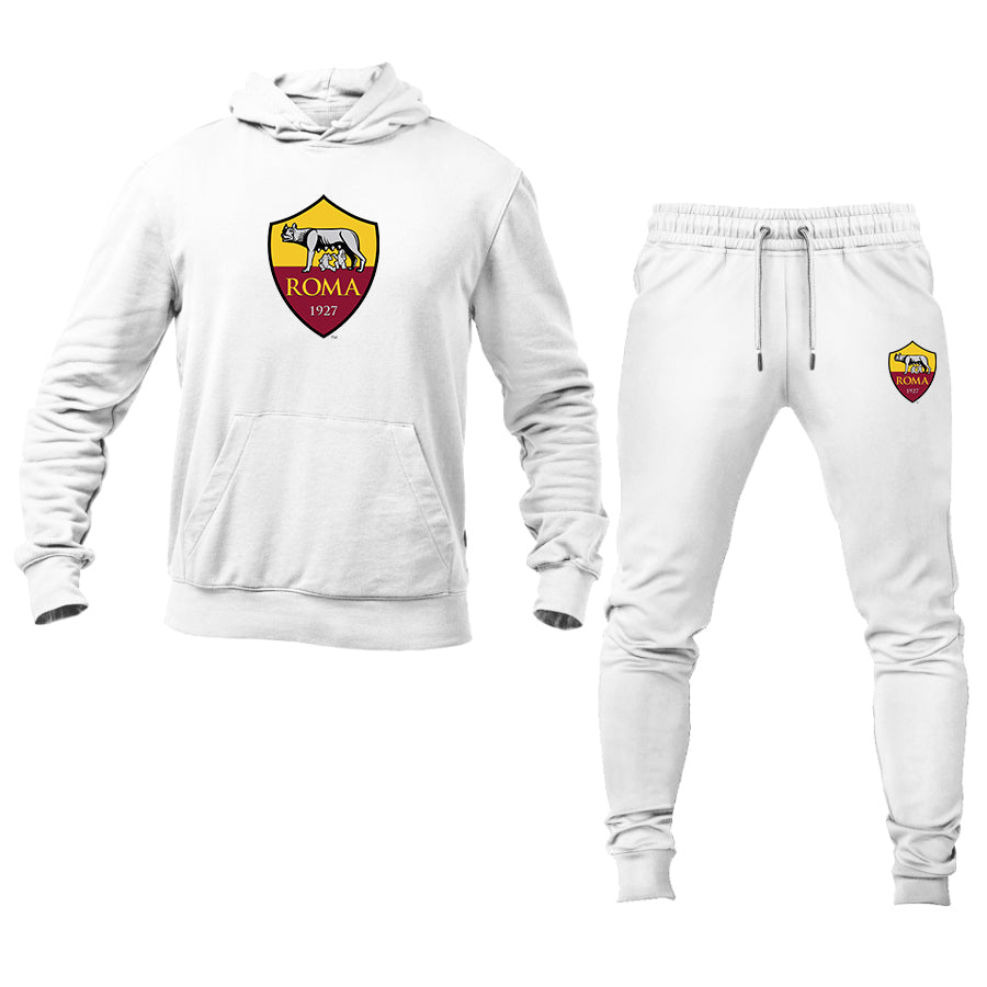 Men's AS Roma FC Logo Hoodie Joggers Set