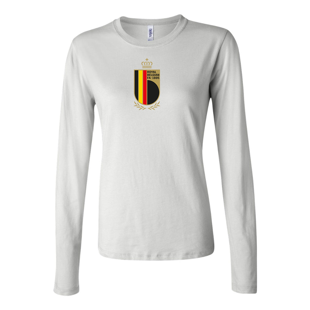 Women's Belgium National Soccer Team Long Sleeve T-Shirt