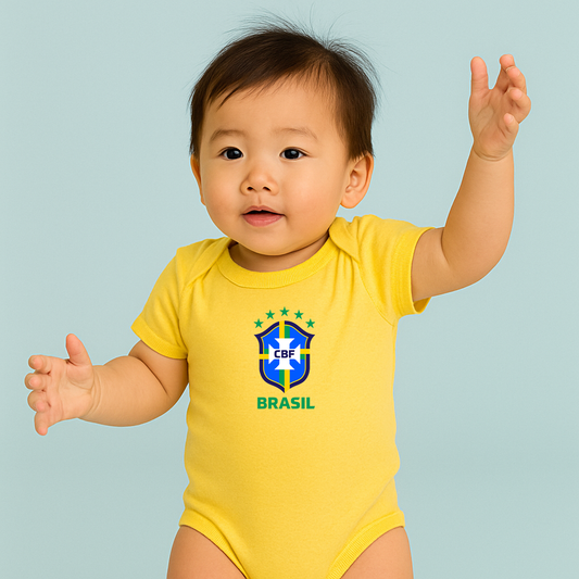 Brasil National Soccer Team Baby Romper Onesie