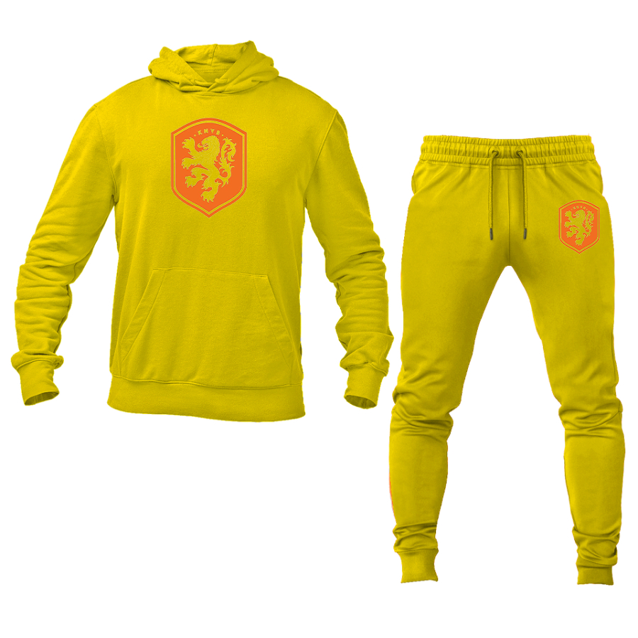 Men's Netherlands National Soccer Team Hoodie Joggers Set