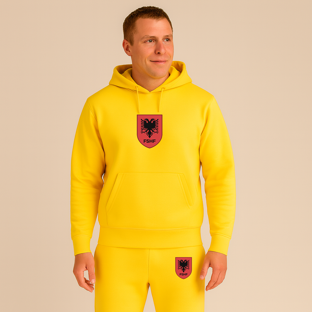 Men's Albania National Soccer Team Hoodie Joggers Set