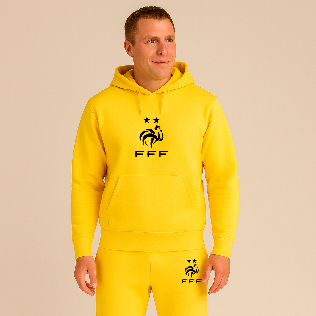 Men's France Soccer Logo Hoodie Joggers Set