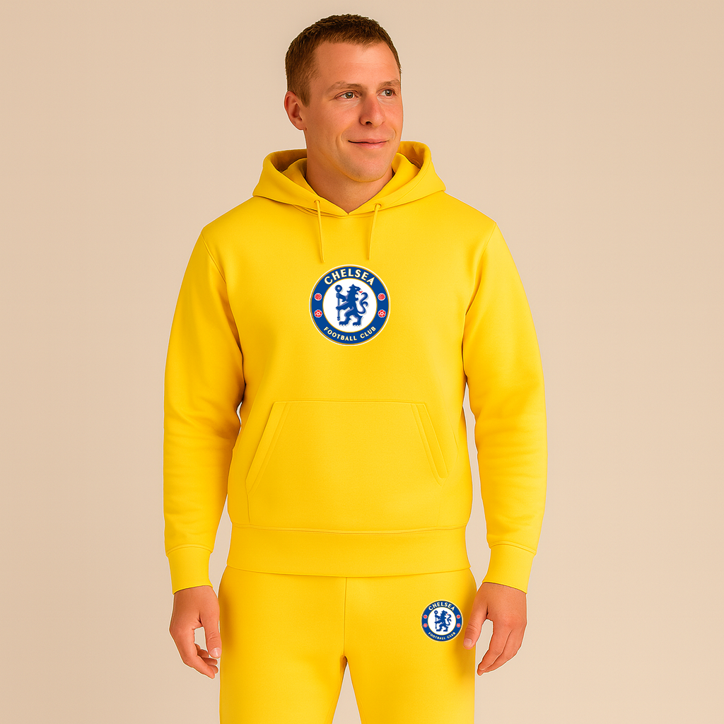 Men's Chelsea Soccer Logo Hoodie Joggers Set