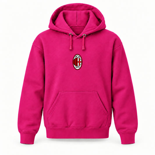 AC Milan Soccer - Youth Large Hoodie (Ages 10–12) | Color: Hot Pink