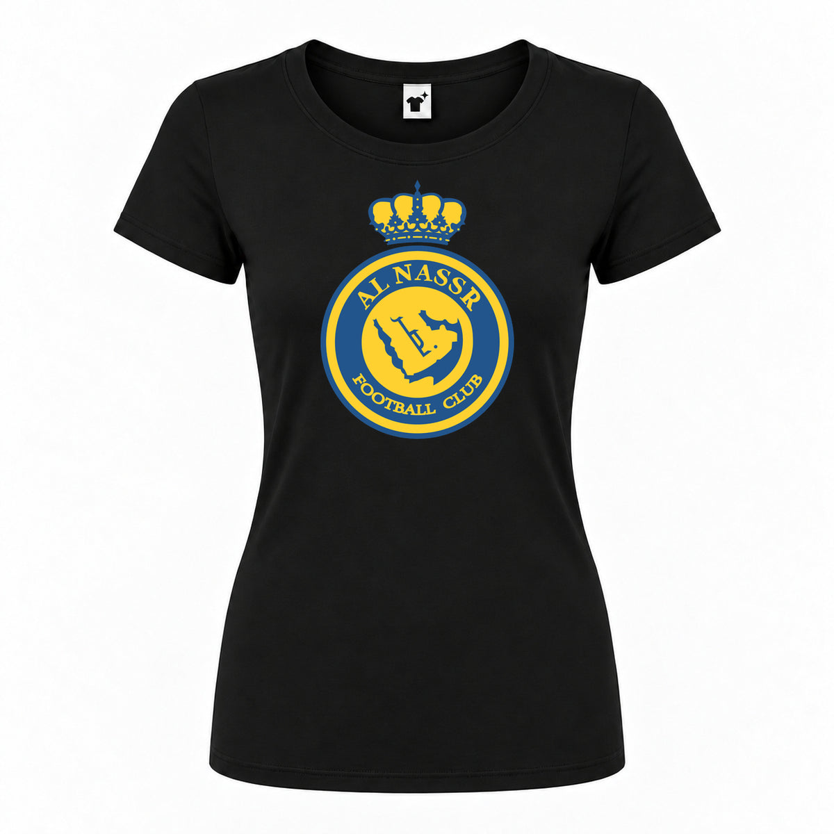 Women's Al Nassr FC Round Neck T-Shirt | Color: Black