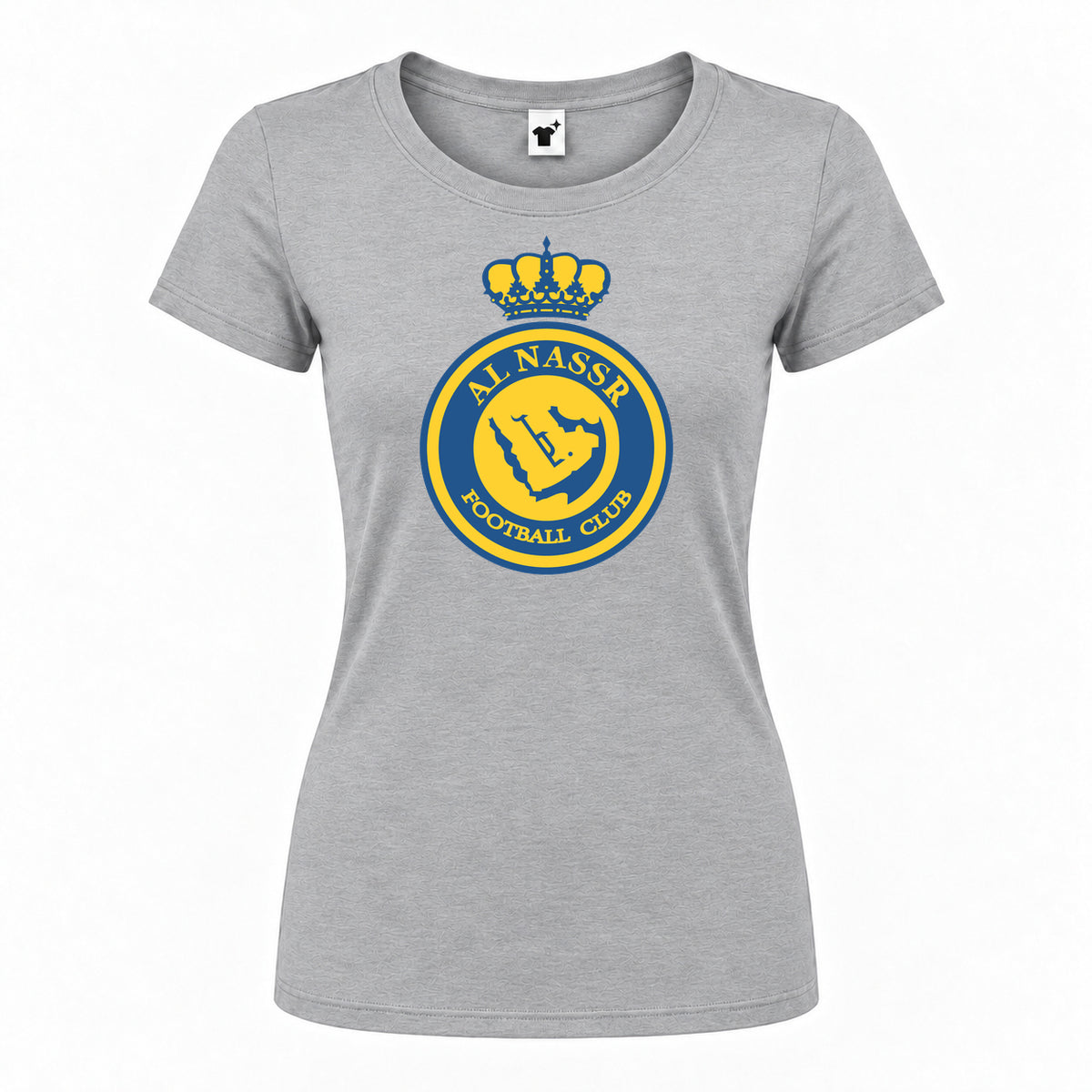 Women's Al Nassr FC Round Neck T-Shirt | Color: Grey