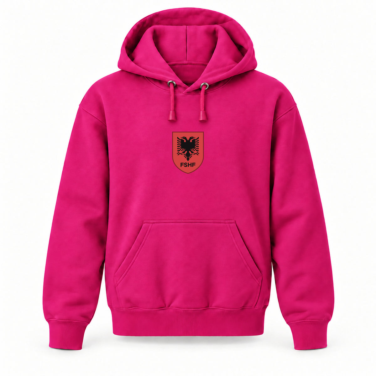 Albania National Soccer Team - Youth Large Hoodie (Ages 10–12) | Color: Hot Pink