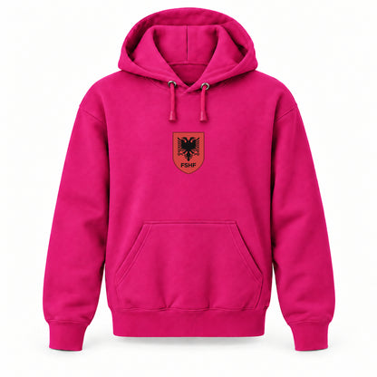 Albania National Soccer Team - Youth Large Hoodie (Ages 10–12) | Color: Hot Pink
