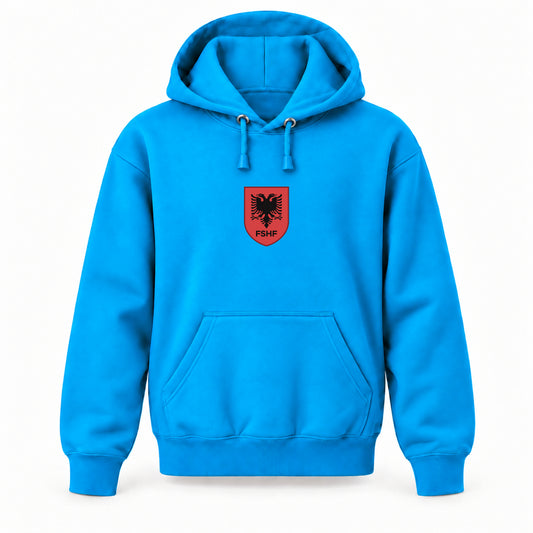 Albania National Soccer Team - Youth Large Hoodie (Ages 10–12) | Color: Turquoise