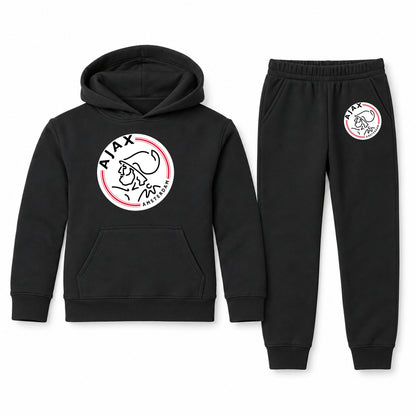 Amsterdamsche FC Ajax youth hoodie jogger set, Black, Youth Large ages 10–12