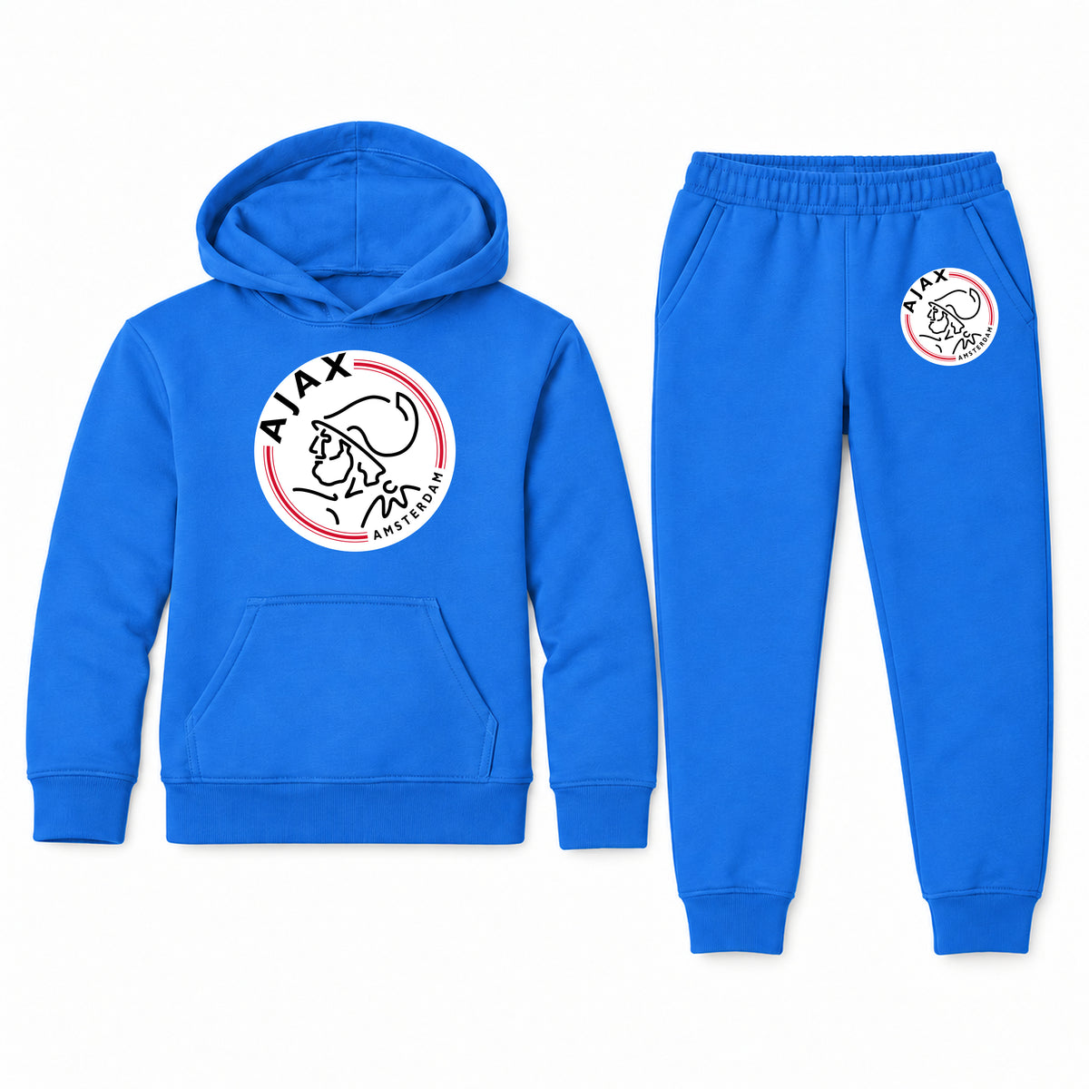 Amsterdamsche FC Ajax youth hoodie jogger set, Blue, Youth Large ages 10–12