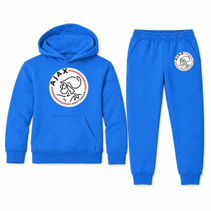 Amsterdamsche FC Ajax youth hoodie jogger set, Blue, Youth Large ages 10–12