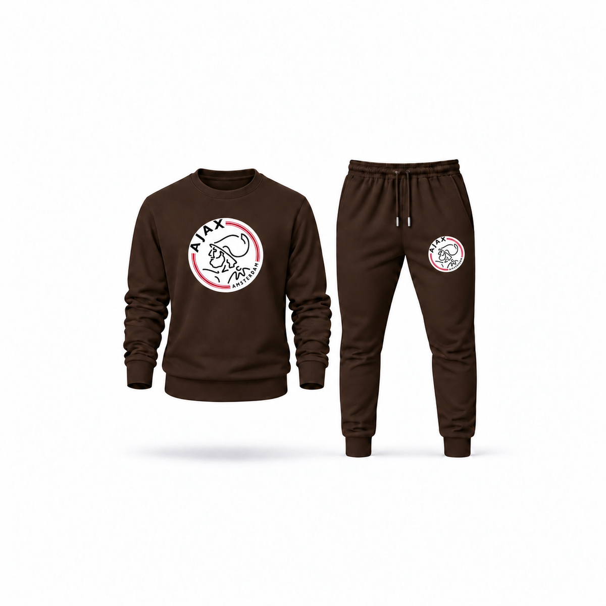 Men's Amsterdamsche FC Ajax Sweatshirt Joggers Set | Color: Brown | Main