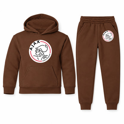 Amsterdamsche FC Ajax youth hoodie jogger set, Brown, Youth Large ages 10–12