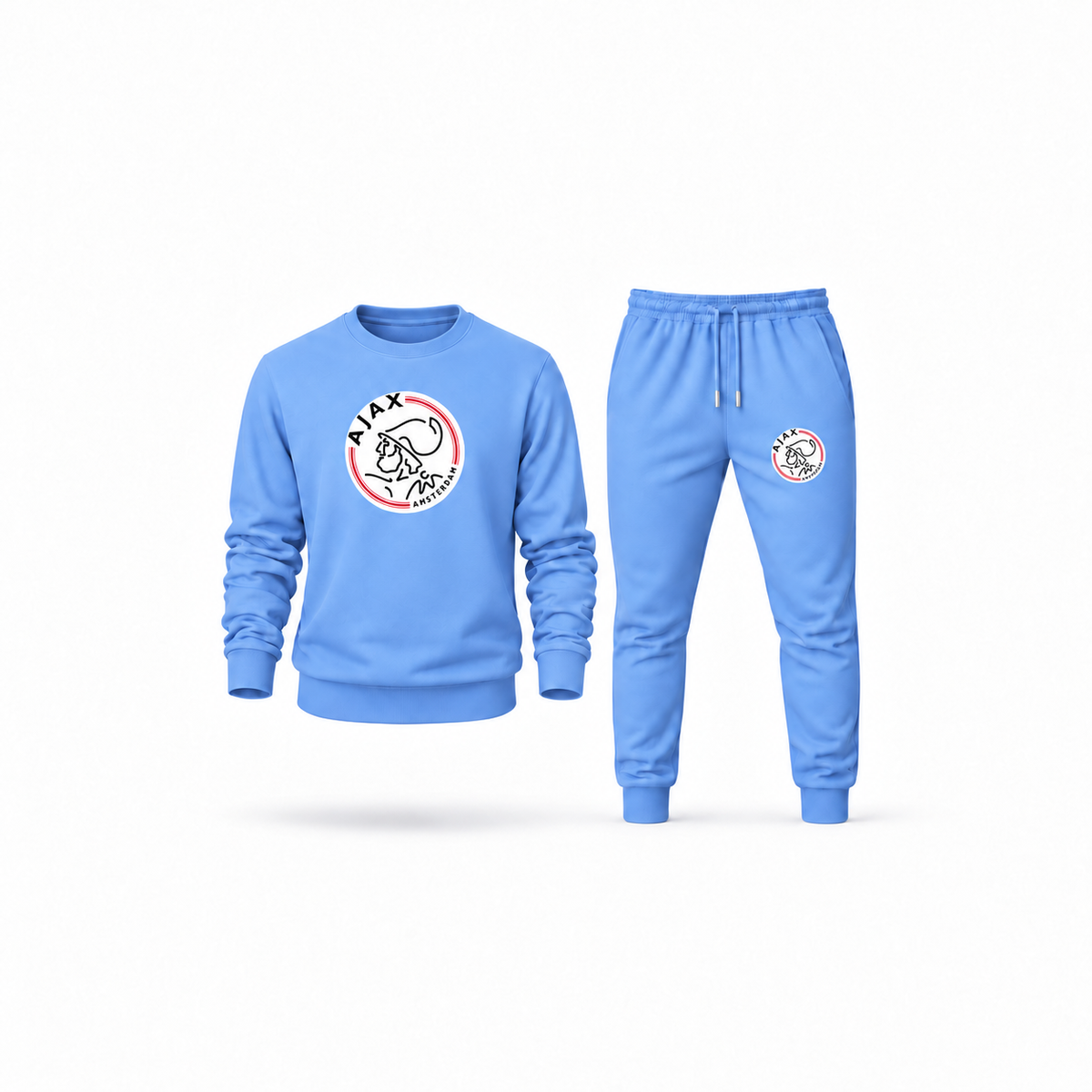 Men's Amsterdamsche FC Ajax Sweatshirt Joggers Set | Color: Carolina Blue | Main