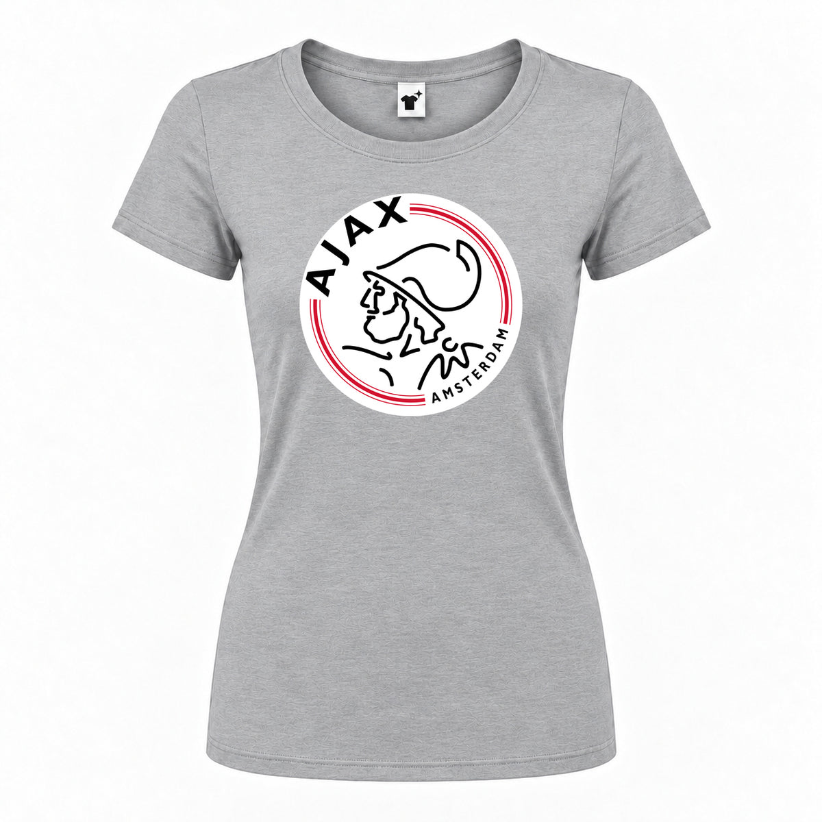 Women's Amsterdamsche FC Ajax Round Neck T-Shirt | Color: Grey