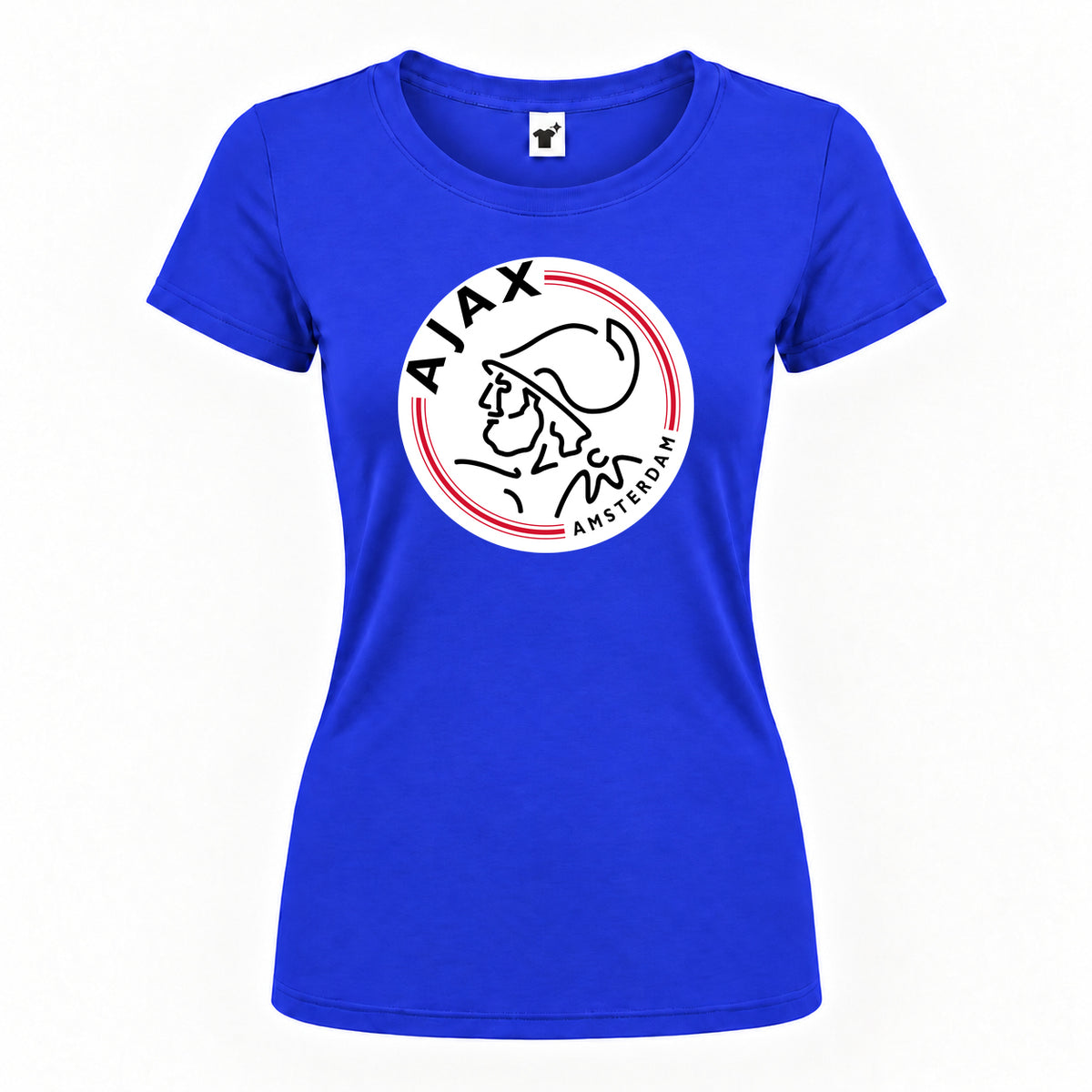 Women's Amsterdamsche FC Ajax Round Neck T-Shirt | Color: Royal Blue