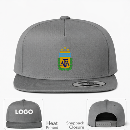 Argentina National Soccer Team Snapback Hat | Color: Grey | Original artwork on Drive garment