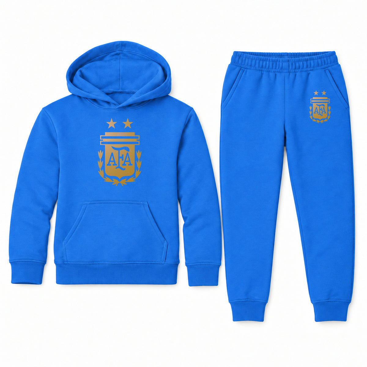 Argentina Soccer youth hoodie jogger set, Blue, Youth Large ages 10–12
