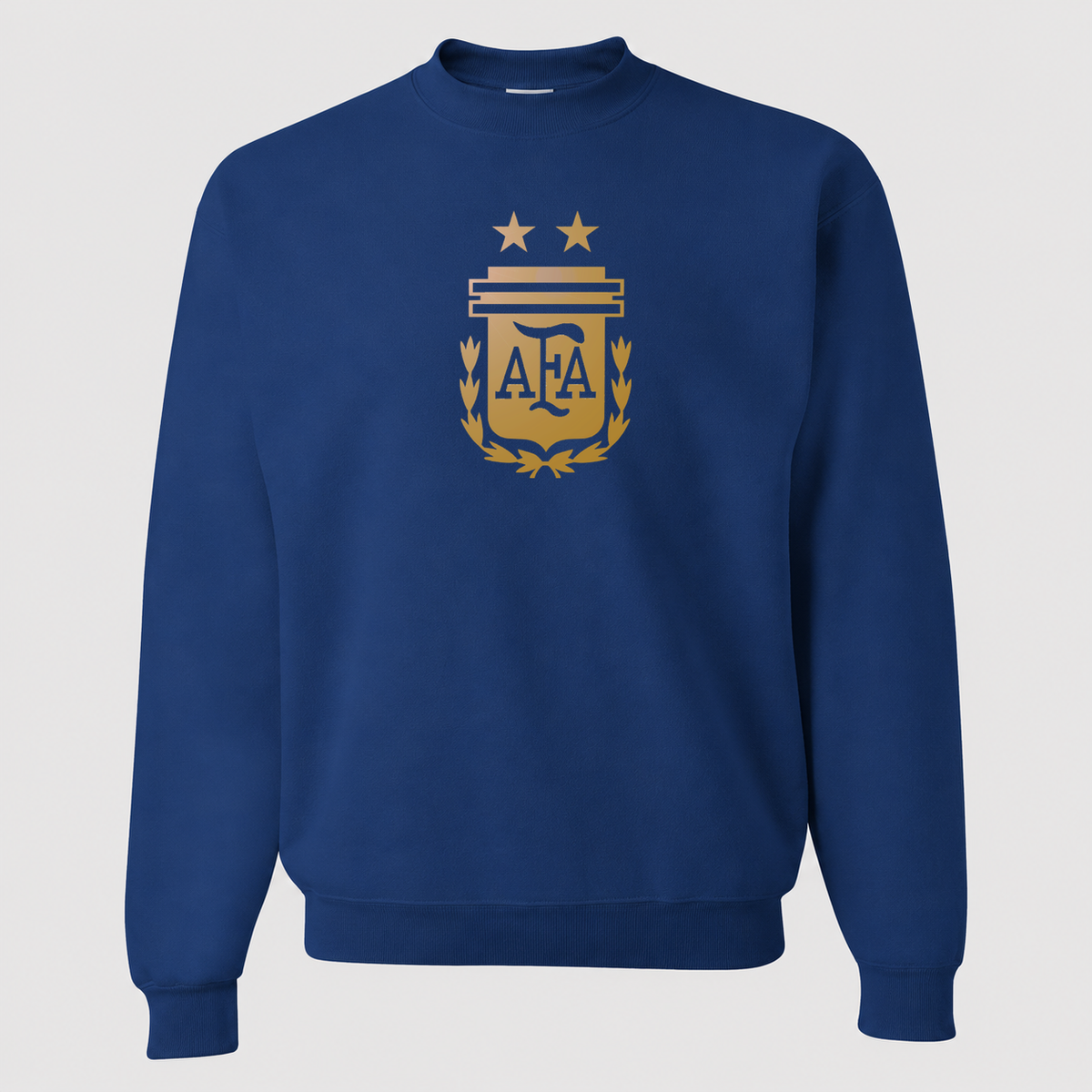 Men's Argentina Soccer Crewneck Sweatshirt | Color: Blue | Original artwork on Drive garment