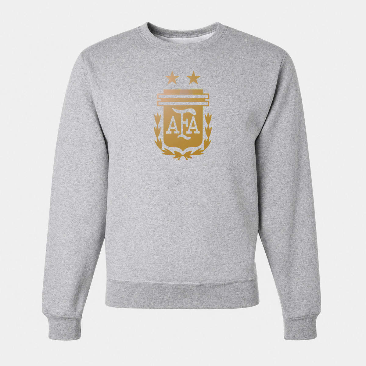 Men's Argentina Soccer Crewneck Sweatshirt | Color: Grey | Original artwork on Drive garment