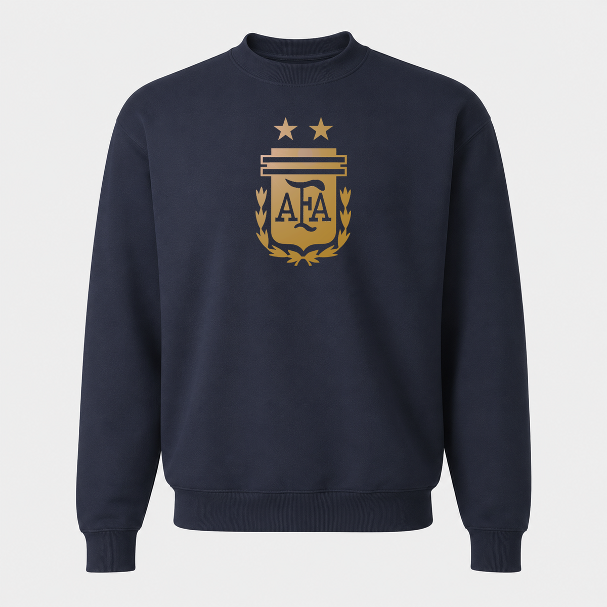 Men's Argentina Soccer Crewneck Sweatshirt | Color: Navy | Original artwork on Drive garment