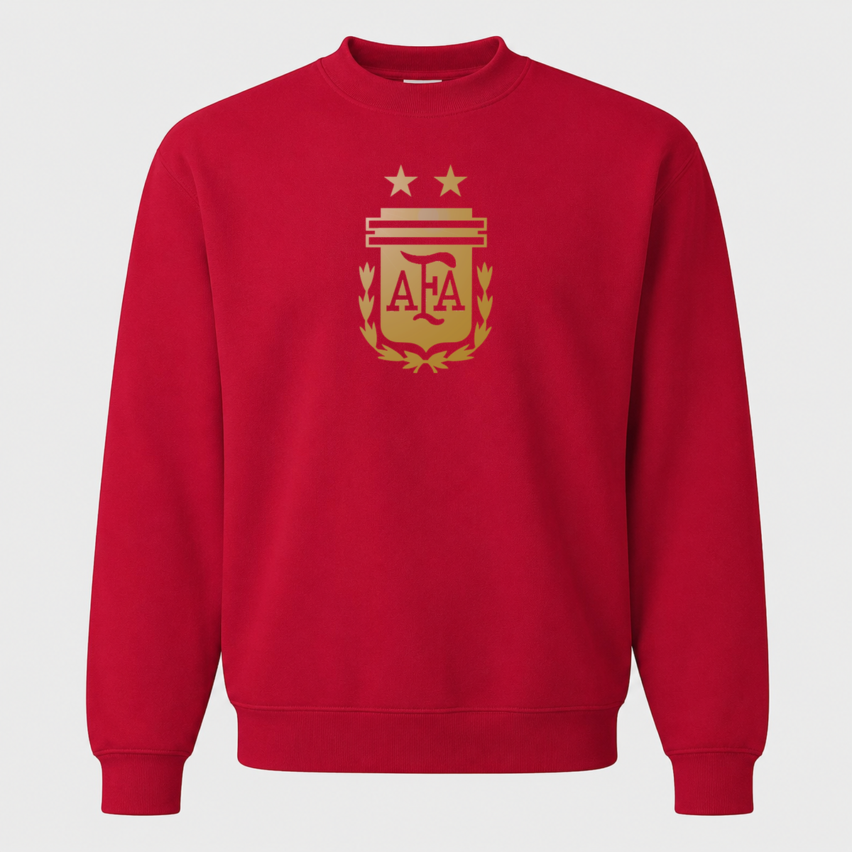 Men's Argentina Soccer Crewneck Sweatshirt | Color: Red | Original artwork on Drive garment