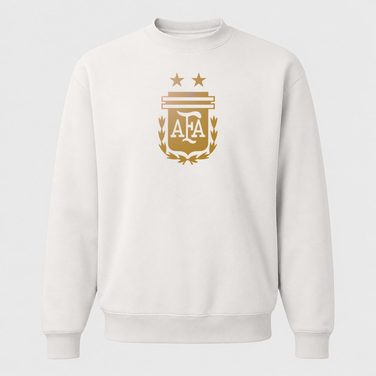 Men's Argentina Soccer Crewneck Sweatshirt | Color: White | Original artwork on Drive garment