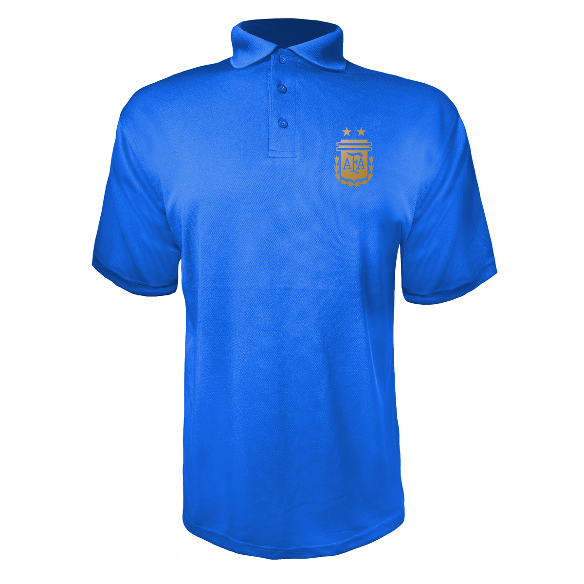 Men's Argentina Soccer Polyester Polo | Color: Blue | Original artwork on Drive garment