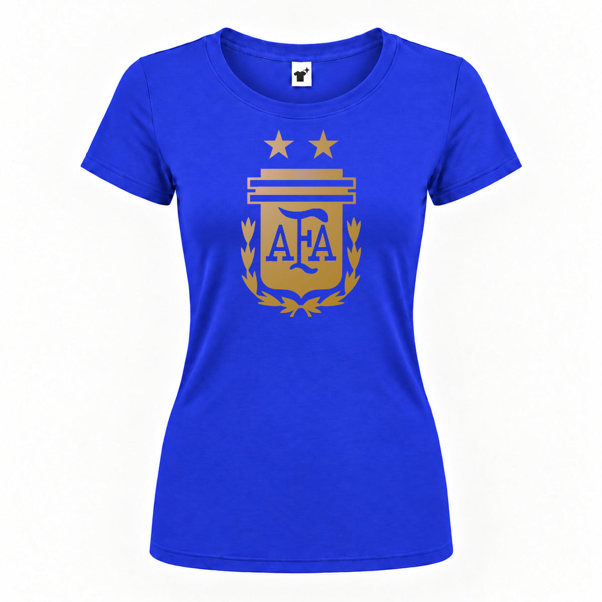 Women's Argentina Soccer Round Neck T-Shirt | Color: Royal Blue