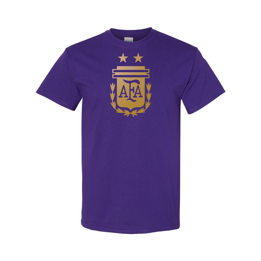 Youth Kids Argentina Soccer Cotton T-Shirt | Color: Purple | Original artwork on Drive garment