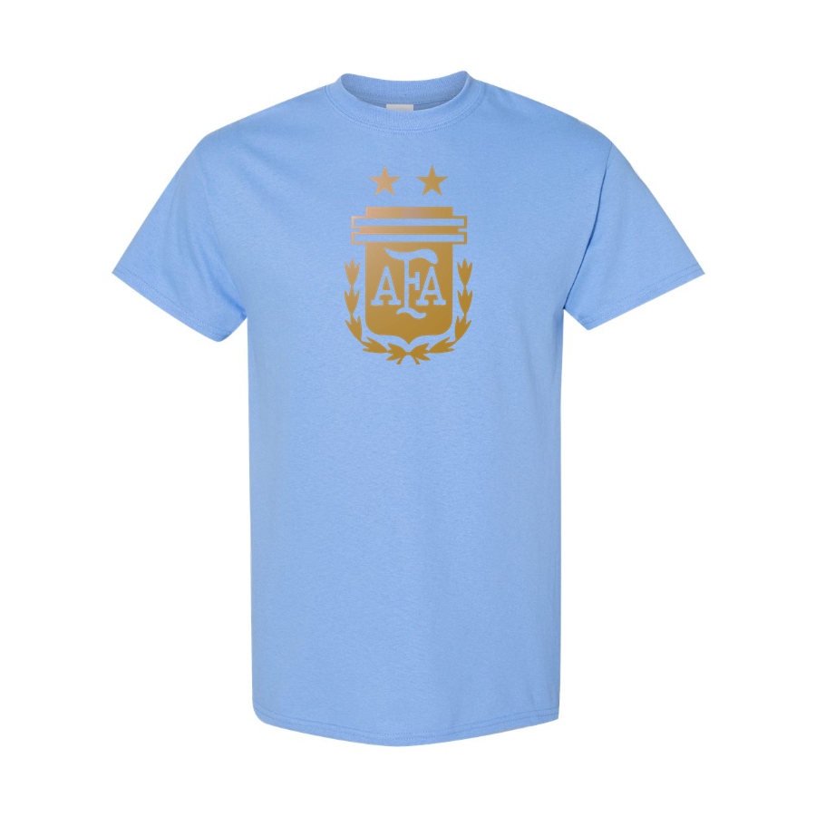 Youth Kids Argentina Soccer Cotton T-Shirt | Color: Sky Blue | Original artwork on Drive garment