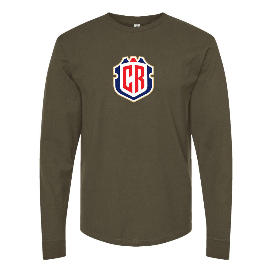 Men's Costa Rica National Soccer Team Long Sleeve T-Shirt