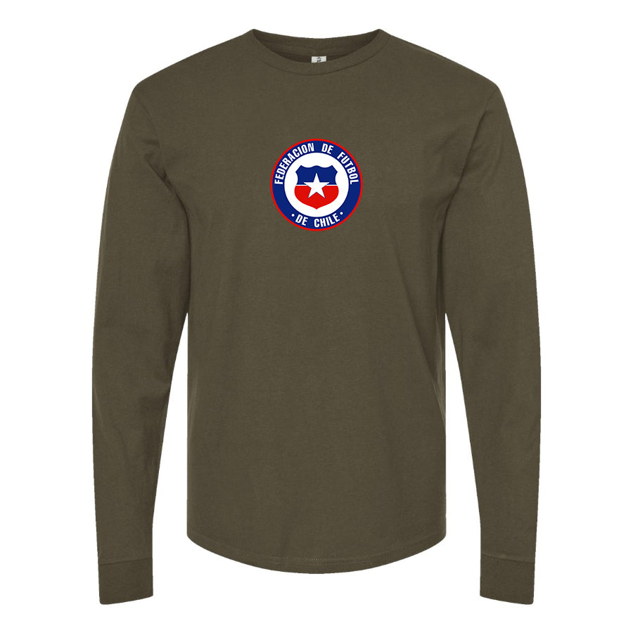 Men's Chile National Soccer Team  Long Sleeve T-Shirt