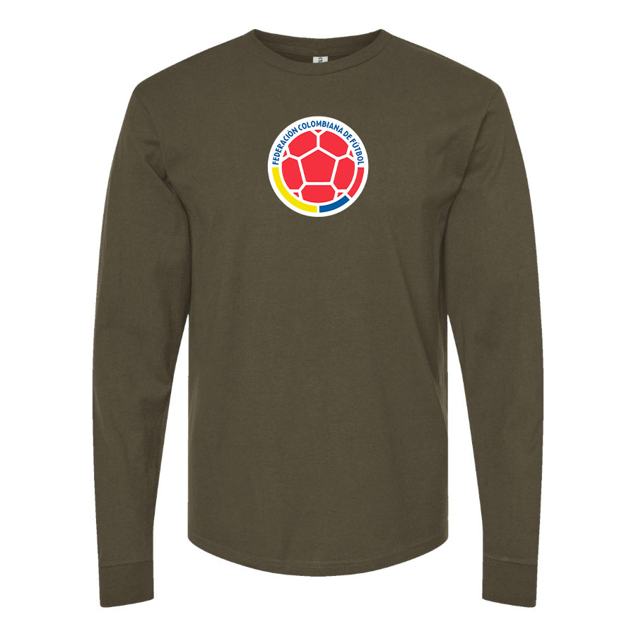 Men's Colombia National Soccer Team Long Sleeve T-Shirt