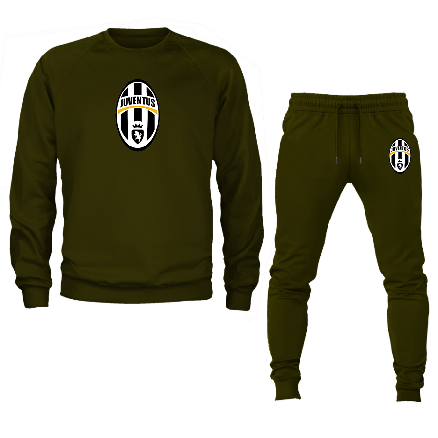 Men's Juventus Football Club Classic Crewneck Sweatshirt Joggers Suit